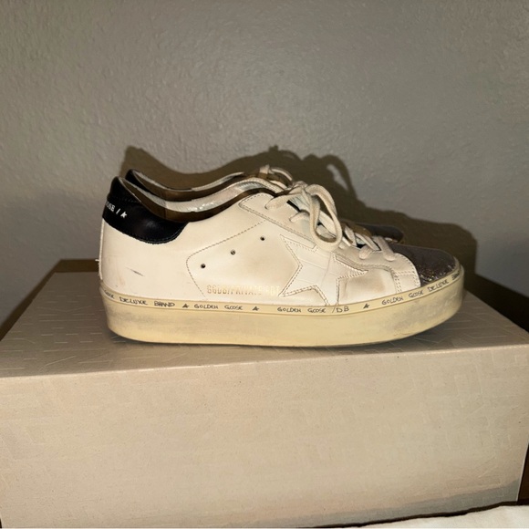 Golden Goose White and Silver Athletic Shoes - Picture 5 of 8